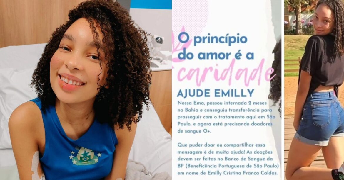 Família da Carapicuíba pede doação de sangue para adolescente internada em São Paulo Família da Carapicuíba pede doação de sangue para adolescente internada em São Paulo